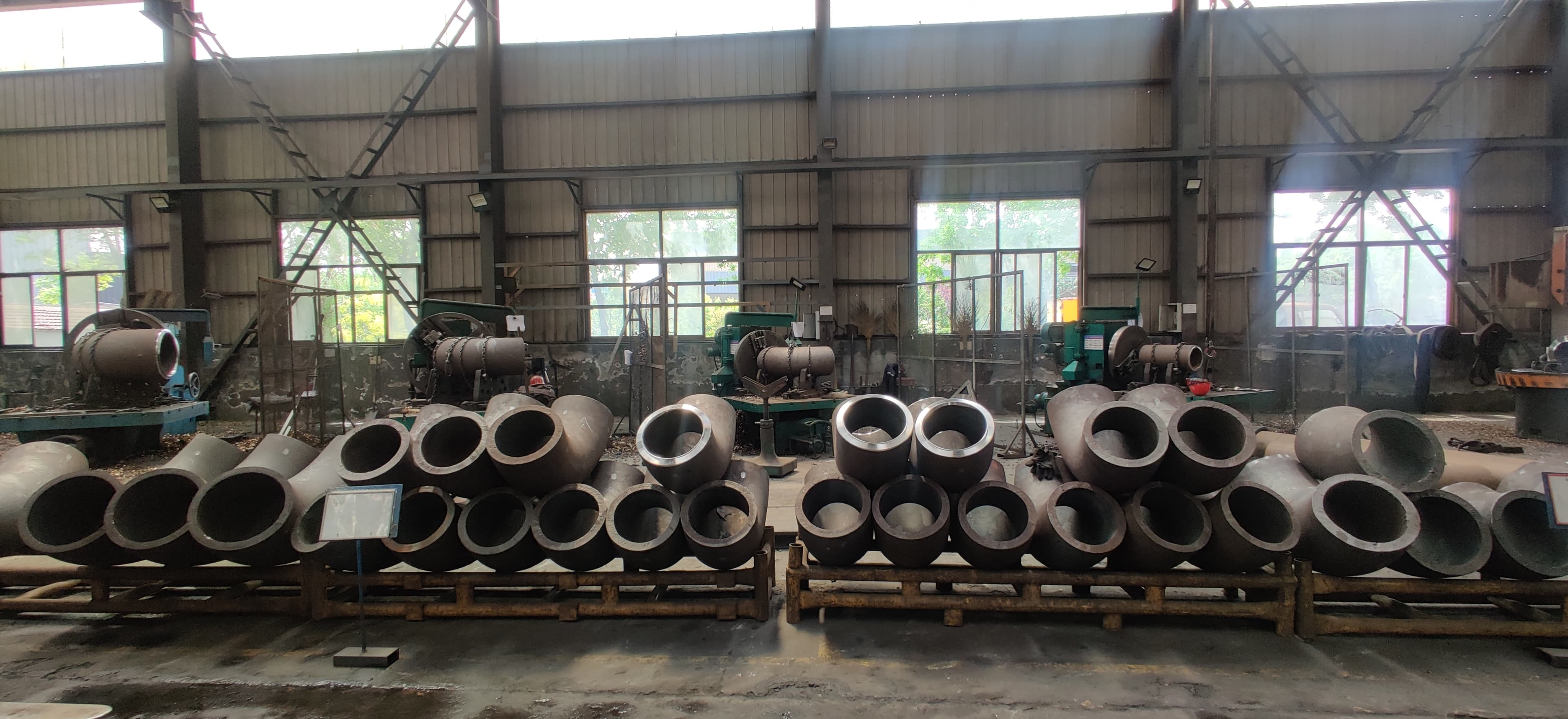 SRS factory floor with pipe fittings